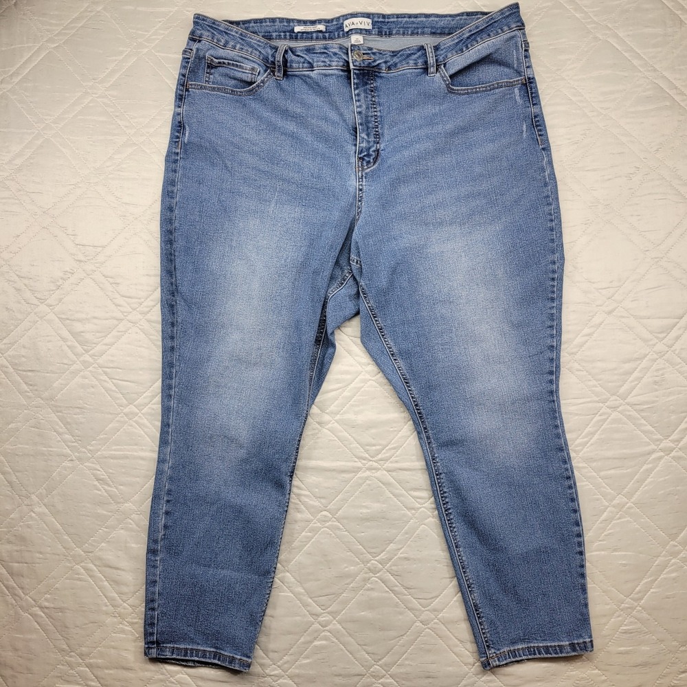 AVA & VIV High Rise Skinny blue jeans size 24